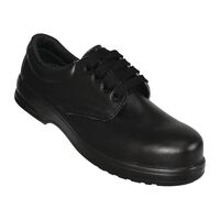 Lites Unisex Safety Lace Up Shoes in Black - Slip Resistant - Breathable - 45