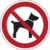 Sicherheitskennzeichnung - Mitführen von Hunden verboten, Rot/Schwarz, 10 cm