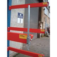 Heavy duty bolted cantilever racking end stops, 250mm tall kits, 1 base and 3 arm stops