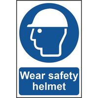 Wear safety helmet sign