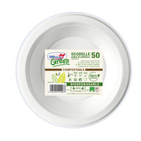 Scodella monouso - rotonda - 355 ml - cellulosa - bianco - Dopa Green - conf. 50 pezzi