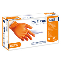 Guanti in nitrile N85 - ultra resistenti - tg M - arancione - Reflexx - conf. 50 pezzi