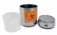 Entsorgungsbehälter Biohazard Edelstahl mit Bewegungssensor-Deckel | Typ: Entsorgungsbehälter