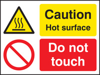 SPARTEX 24237A CAUTION HOT SURFACE DO NOT TOUCH (100X75MM) SA VINYL