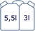 Kanister podwójny „ECO” 5,5+3 l, HDPE