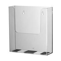 Wall-Mounted Leaflet Holder / Leaflet Dispenser / Leaflet Hanger "Elbe" with large fill depth | A4