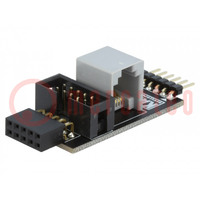 Adapter; pin strips,IDC10,pin header,RJ12; Assoc.circ: PIC