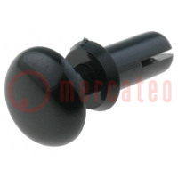 Rivet; polyamide; 4÷5mm; black; Mounting: dismountable,push-in