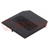 End/partition plate; black; Width: 1.5mm; polyamide; -25÷100°C