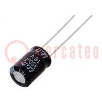 Capacitor: electrolytic; THT; 330uF; 16VDC; Ø8x11.5mm; Pitch: 3.5mm