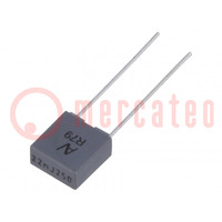 Capacitor: polypropylene; R79; 22nF; 7.2x3.5x7.5mm; THT; ±5%; 5mm