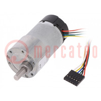 Motor: DC; with encoder,with gearbox; 12VDC; 7A; Shaft: D spring