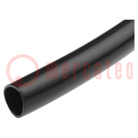 Insulating tube; PVC; black; -45÷125°C; Øint: 4mm; L: 50m