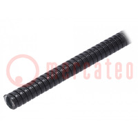 Protective tube; Size: 26; galvanised steel; black; -50÷105°C