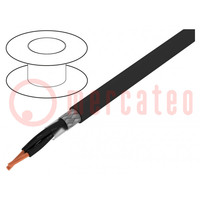 Cable; ÖLFLEX® CLASSIC 115 CY BK; 2x1mm2; PVC; negro; 300V,500V
