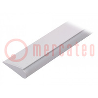 Profiles for LED modules; white; white; L: 1m; WALLE12; aluminium