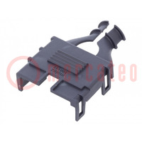 Cable hood and fastener; female; Mega-Fit; PIN: 10; UL94V-2