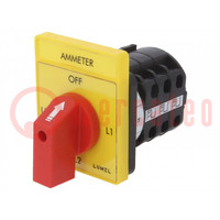 Switch: ammeter cam switch; Stabl.pos: 4; 16A; OFF-L1-L2-L3; Pos: 4