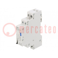 Relay: installation; bistable,impulse; DPST-NO; 20A; -25÷55°C
