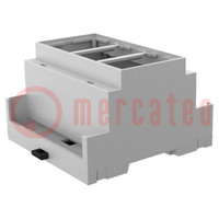 Custodia: per guida DIN; Y: 90mm; X: 88mm; Z: 53mm; PPO; grigio