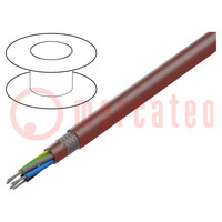 Wire; SiHF-C-Si; 5G1.5mm2; Cu; stranded; silicone; brown-red