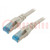 Patch cord; SF/UTP; 5e; corde; CCA; PVC; gris; 0,5m; 26AWG
