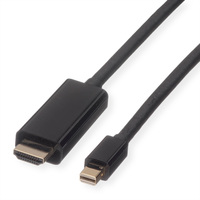 ROLINE Câble Mini DisplayPort, Mini DP - UHDTV, M/M, noir, 2 m