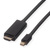 ROLINE Mini DisplayPort Cable, Mini DP-UHDTV, M/M, black, 2 m