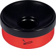 Tischascher - Rot, 9 cm, Stahlblech, Für innen, Pulverbeschichtet
