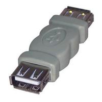 USB złączka, (2.0), USB A F - USB A F, szara, Logo, EOL