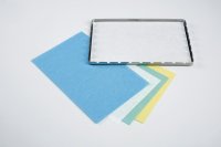 Detailbild - Traypapier, unsteril, blau