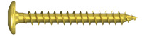 Schraubengrafik - Kleinbeschlagsschrauben KBS, TX 30 Sternantrieb, Stahl verzinkt Gelb, RN 9258