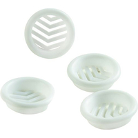 GRILLE D'AÉRATION RONDE PLASTIQUE BLANCHE AXELAIR Ø32MM - ENCASTRÉE