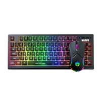 Marvo Scorpion KW516 Wireless TKL Gaming Keyboard and Mouse 80% TKL Design 2.4GHz Wireless Connection RGB Backlight Anti-ghosting with Optical Sensor Mouse 6 Level Adjustable dp...