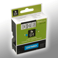 Dymo Originalband 45803 schwarz auf weiß 19mm x 7m