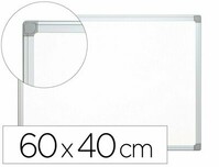 Pizarra blanca de melamina (60x40 cm) con marco de aluminio de Q-Connect