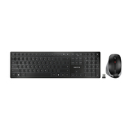 CHERRY DW 9500 SLIM Tastatur Maus enthalten RF Wireless + Bluetooth AZERTY Belgisch Schwarz, Grau