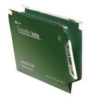 Rexel Crystalfile Extra `330` Lateral File 15mm Green (25)