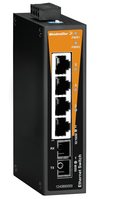 Weidmüller IE-SW-BL05-4TX-1SC Unmanaged Fast Ethernet (10/100) Schwarz, Orange
