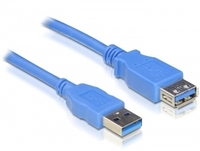 DeLOCK USB 3.0-A M/F - 2m USB-kabel USB A Blauw