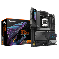 GIGABYTE X870E AORUS PRO-Mainboard - Unterstützt AMD Ryzen 9000 CPUs, 16+2+2 Phasen Digital-VRM, bis zu 8000MHz DDR5 (OC), 4xPCIe 5.0 + 4xM.2, Wi-Fi 7, 2.5GbE LAN, USB 3.2 Gen 2x2