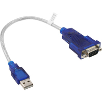 InLine 33304 seriële kabel Blauw, Transparant USB Type-A DB-9