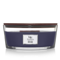 WoodWick Hinoki Dahlia Wachskerze Ellipse Violett