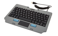 Gamber-Johnson 7160-1449-08 Tastatur USB QWERTY Nordisch Schwarz, Grau