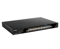 D-Link DGS-1520-28MP commutateur réseau Géré L3 Gigabit Ethernet (10/100/1000) Connexion Ethernet, supportant l'alimentation via ce port (PoE) 1U Noir