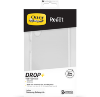 OtterBox React Série Coque pour Galaxy A14, Antichoc, anti-chute, ultra-mince, protection fine, testé selon les normes militaires, Antimicrobien, Clear