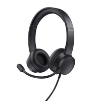 Trust HS-200 Auriculares Alámbrico Diadema Oficina/Centro de llamadas USB tipo A Negro