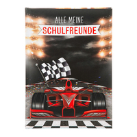 Goldbuch Freundebuch Racing Notizbuch A5 44 Blätter Schwarz, Rot, Weiß