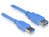 DeLOCK USB 3.0-A M/F - 1m USB-kabel USB A Blauw