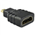 Akyga AK-AD-10 tussenstuk voor kabels HDMI Type A (Standard) HDMI Type D (Micro) Zwart, Goud